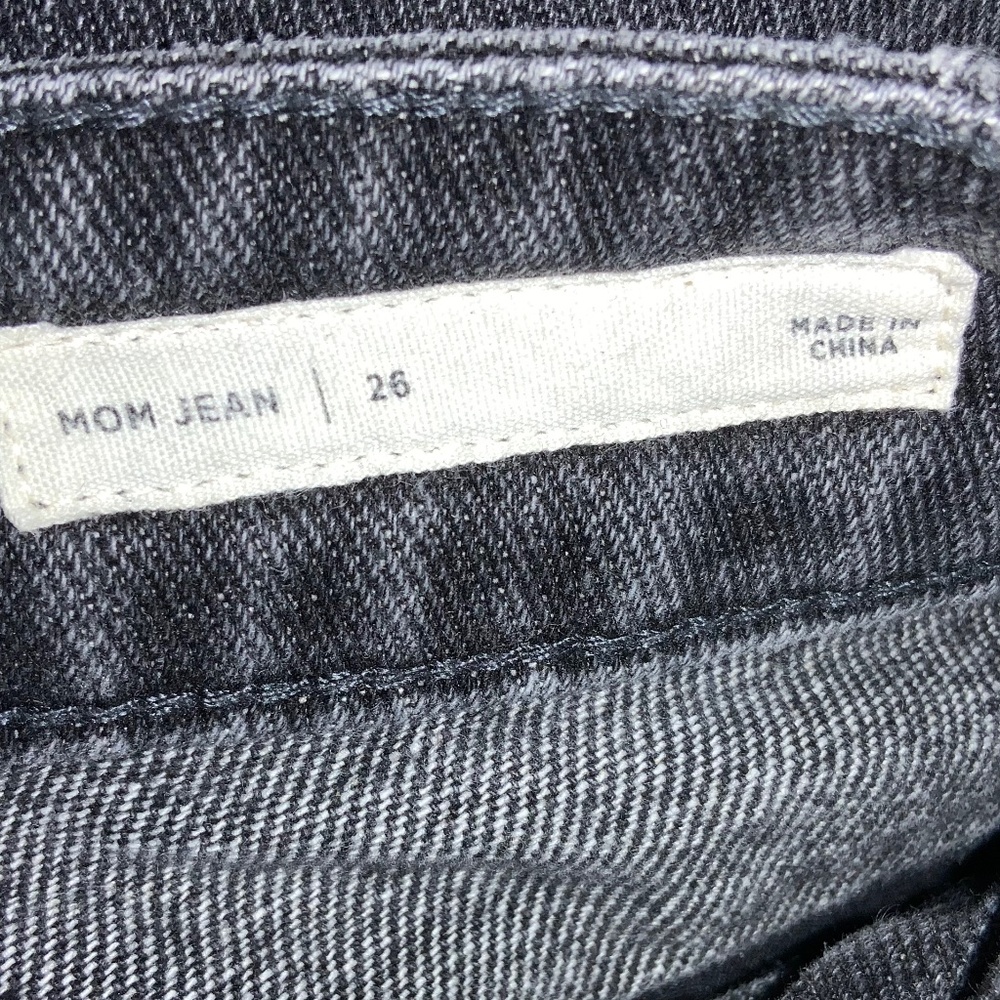 Pacsun black cotton Mom jeans Sz 26 high waist - Picture 7 of 8